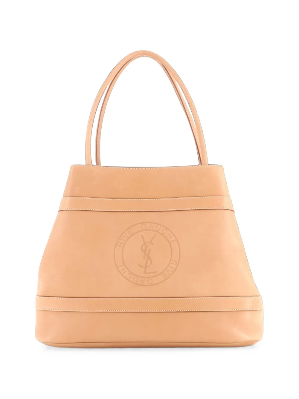 Saint Laurent Pre-Owned Rive Gauche Leather Large tote bag - Tons neutres Saint Laurent Pre-Owned Rive Gauche Leather Large tote bag - Tons neutres