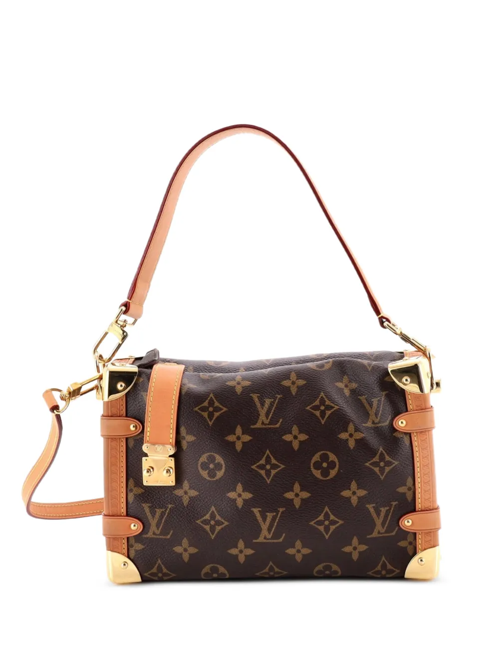 Louis Vuitton Pre-Owned Side Trunk Handbag Monogram Canvas MM satchel - Brown