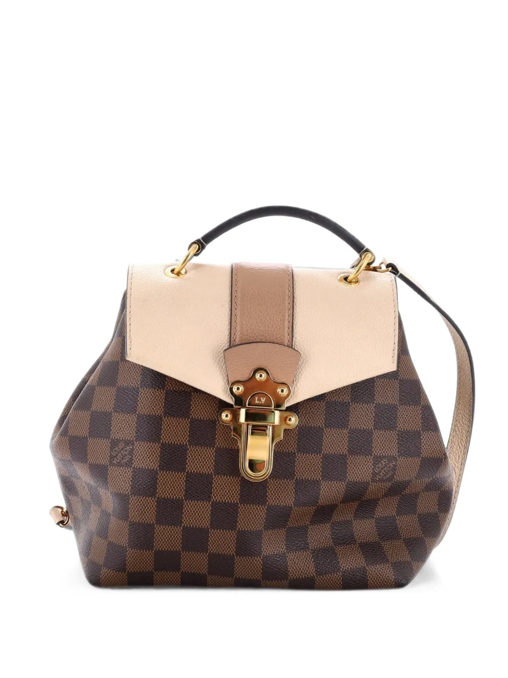 Louis Vuitton Pre-Owned sac à dos Clapton Damier en cuir - Tons neutres Louis Vuitton Pre-Owned sac à dos Clapton Damier en cuir - Tons neutres
