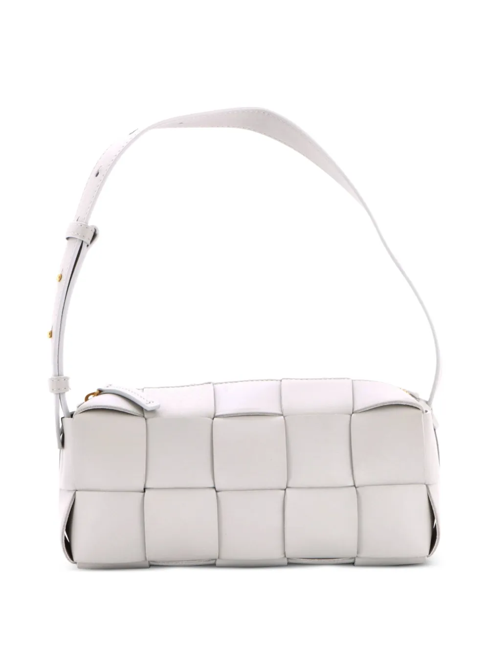 Bottega Veneta Pre-Owned Brick Cassette Maxi Intrecciato Leather Small shoulder bag - Grau