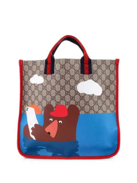 Gucci Pre-Owned Children's Printed GG Coated Canvas with Leather Medium tote bag