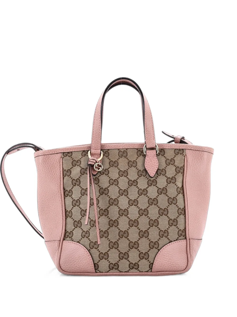 Gucci Pre-Owned Bree Convertible Tote GG Canvas with Leather Small crossbody bag - Pink