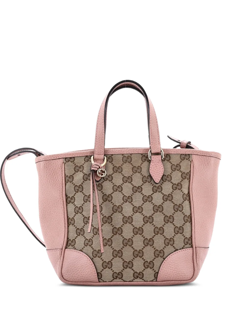 Gucci Pre-Owned Bree Convertible Tote GG Canvas with Leather Small crossbody bag - Pink