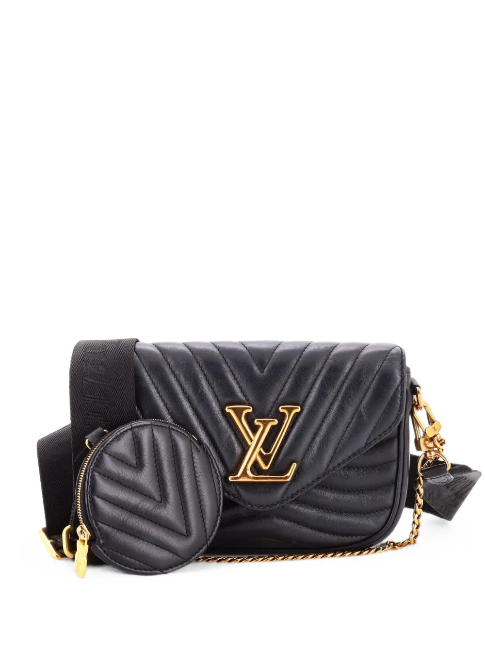 Louis Vuitton Pre-Owned New Wave Multi Pochette Quilted Leather crossbody bag - Nero