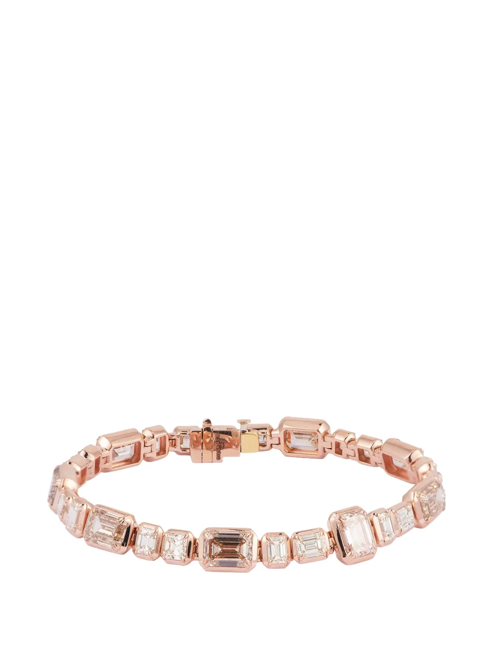 Sylva & Cie diamond Asscher and emerald-cut bracelet - Rosa