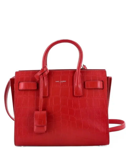 Saint Laurent Pre-Owned Sac de Jour NM Bag Crocodile Embossed Leather Baby tote bag