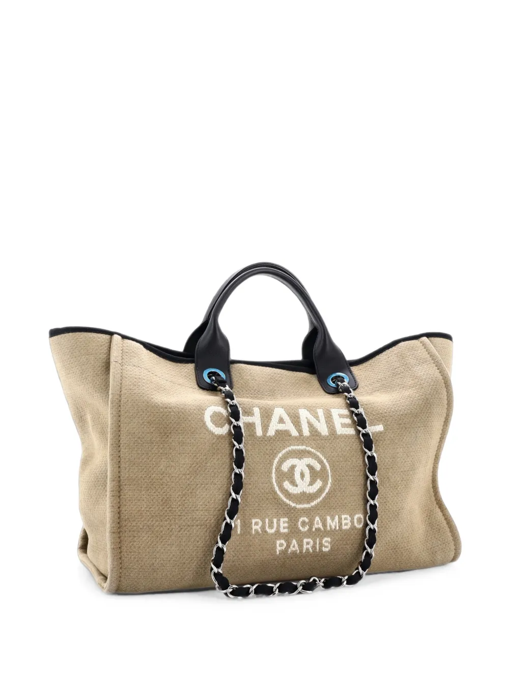 CHANEL Pre-Owned Deauville Canvas Medium tote bag - Nero