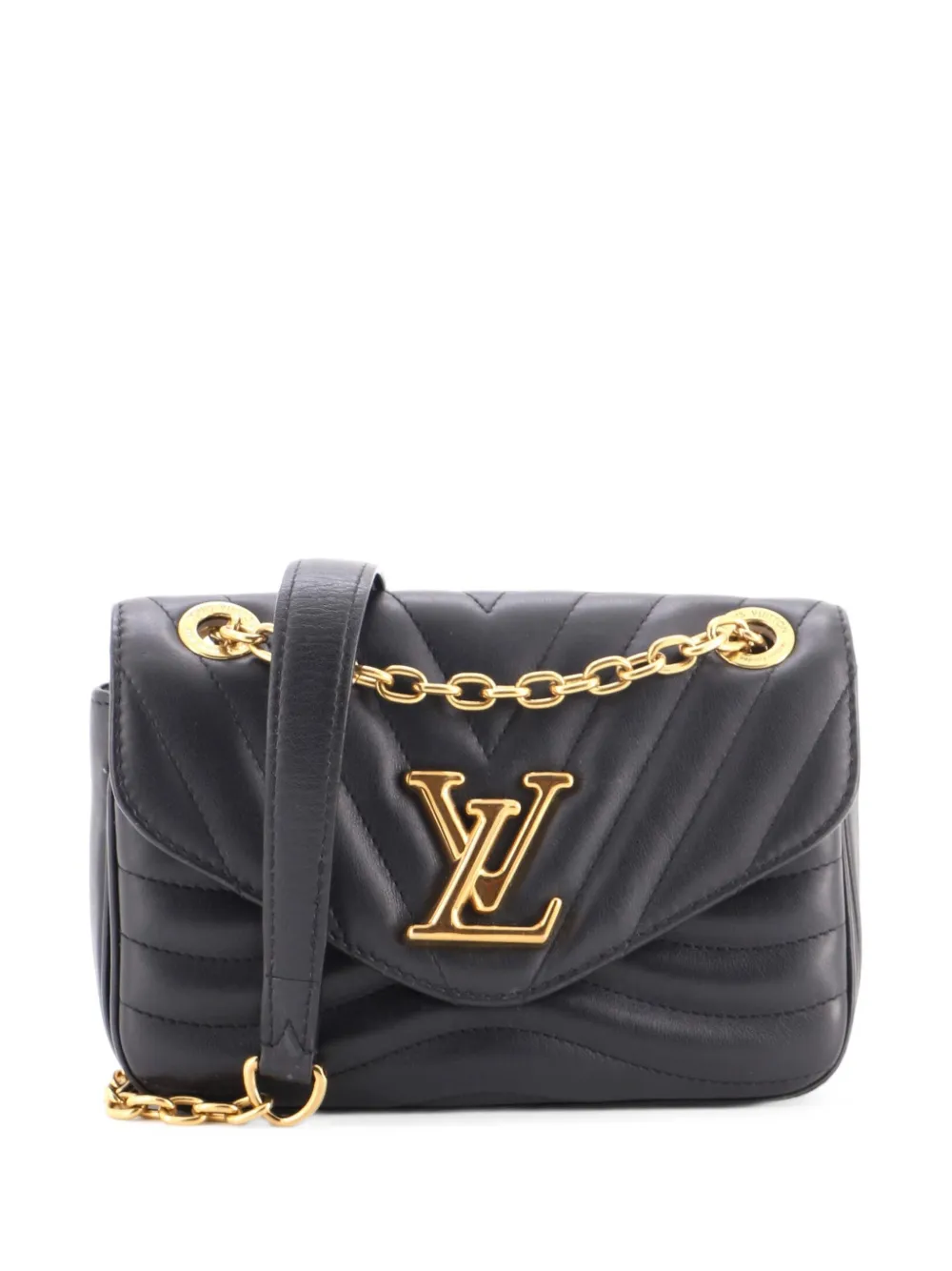 Louis Vuitton Pre-Owned New Wave Chain Bag NM Quilted Leather PM crossbody bag - Black