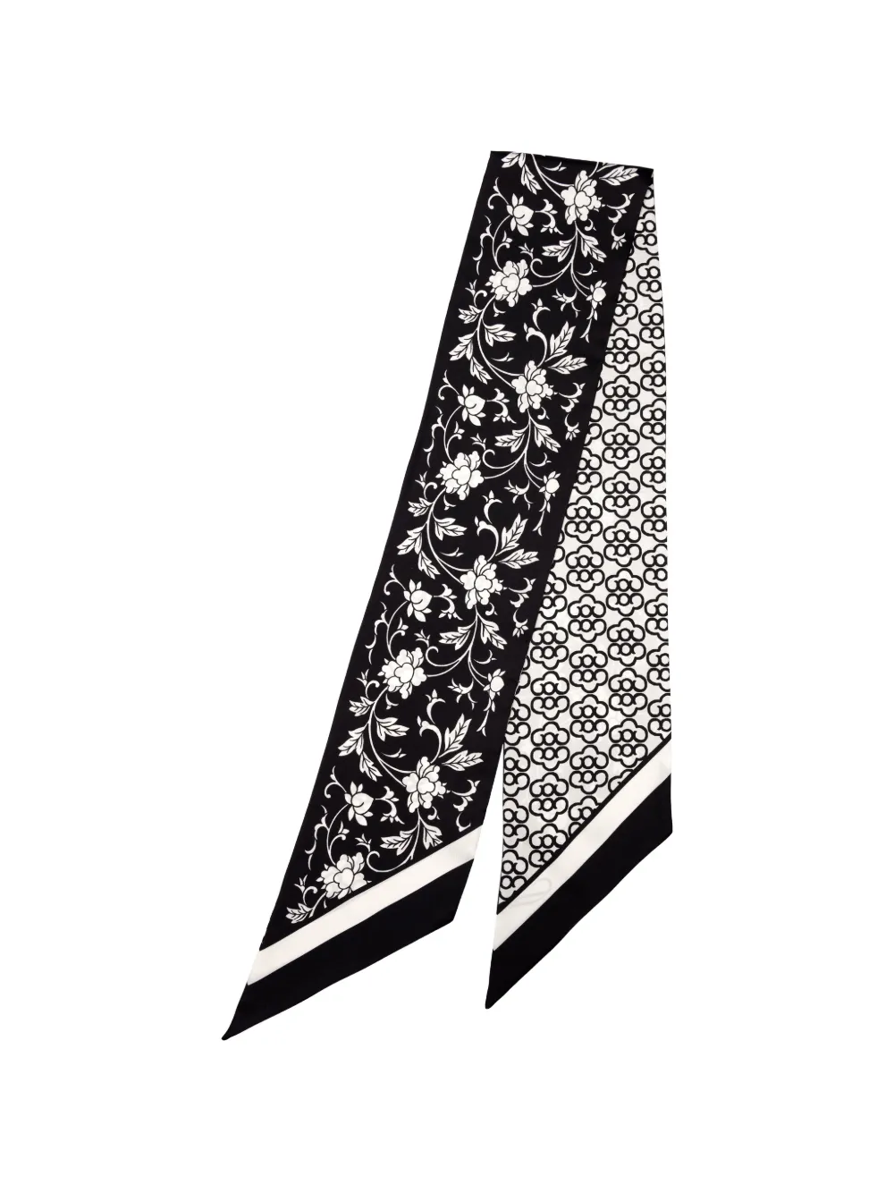 Elizabetta Loretta floral-print silk scarf - Nero