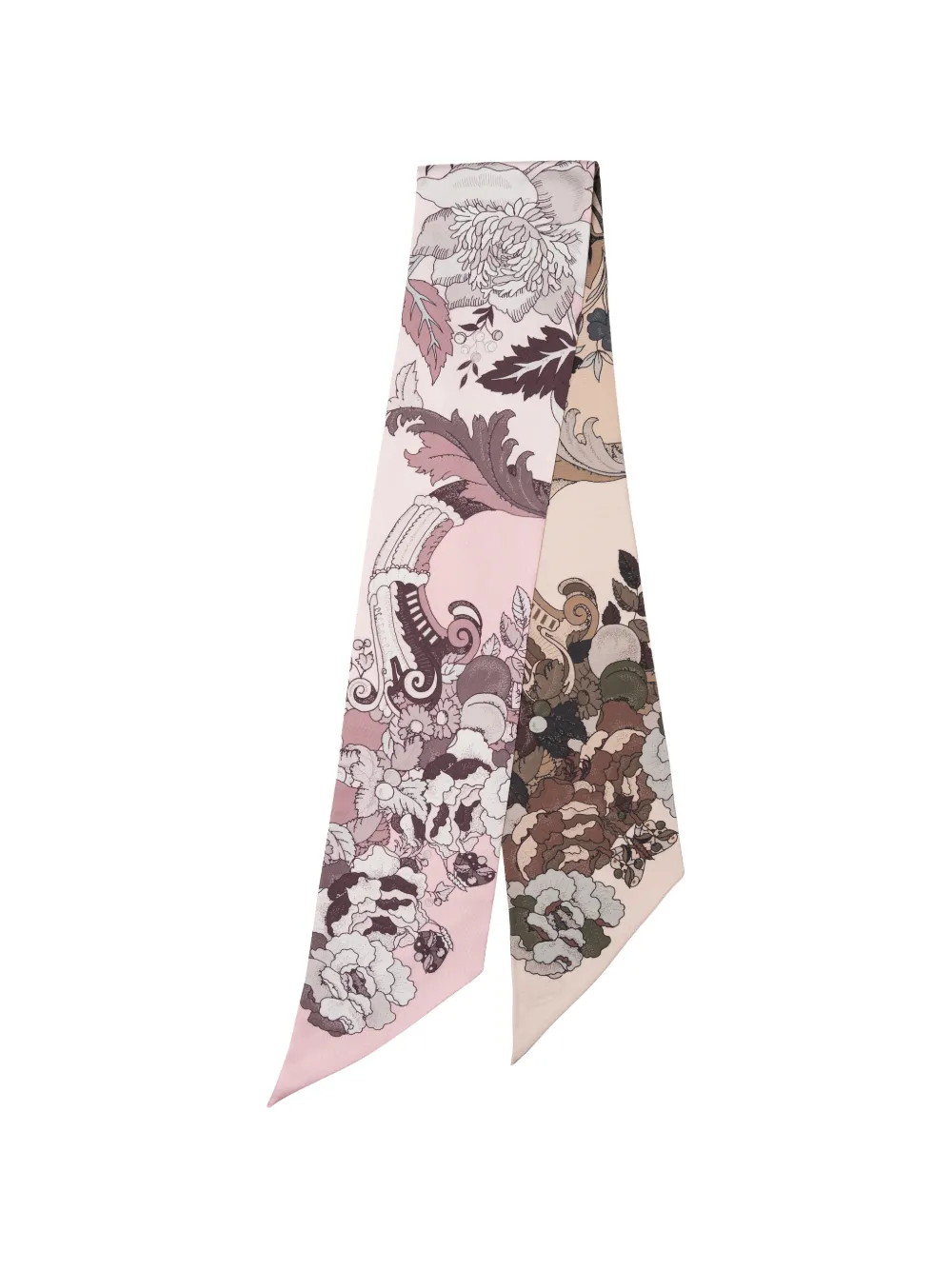 Elizabetta Raffaella floral-print silk scarf - Rosa