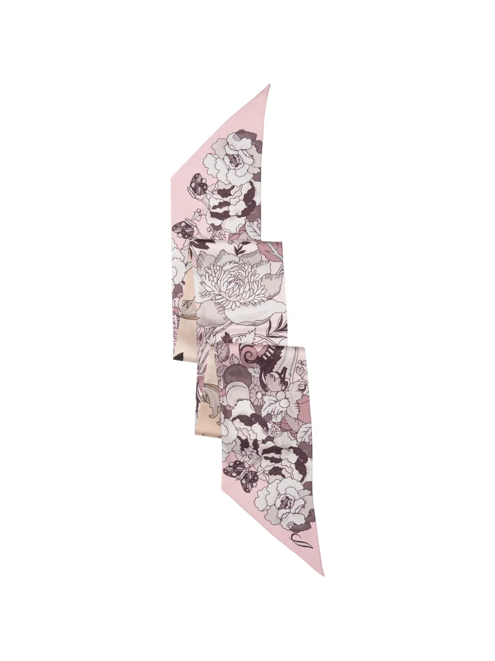 Elizabetta Raffaella zijden sjaal met bloemen-print Roze