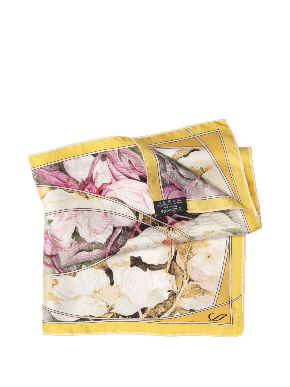 Elizabetta Odetta zijden sjaal met bloemen-print Goud