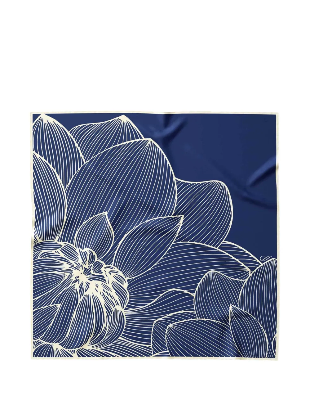 Elizabetta Fior di Loto silk scarf - Blau