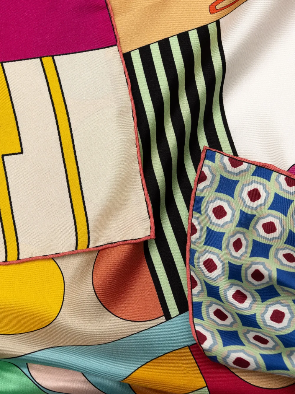 Elizabetta Parisian Carnival zijden sjaal Roze
