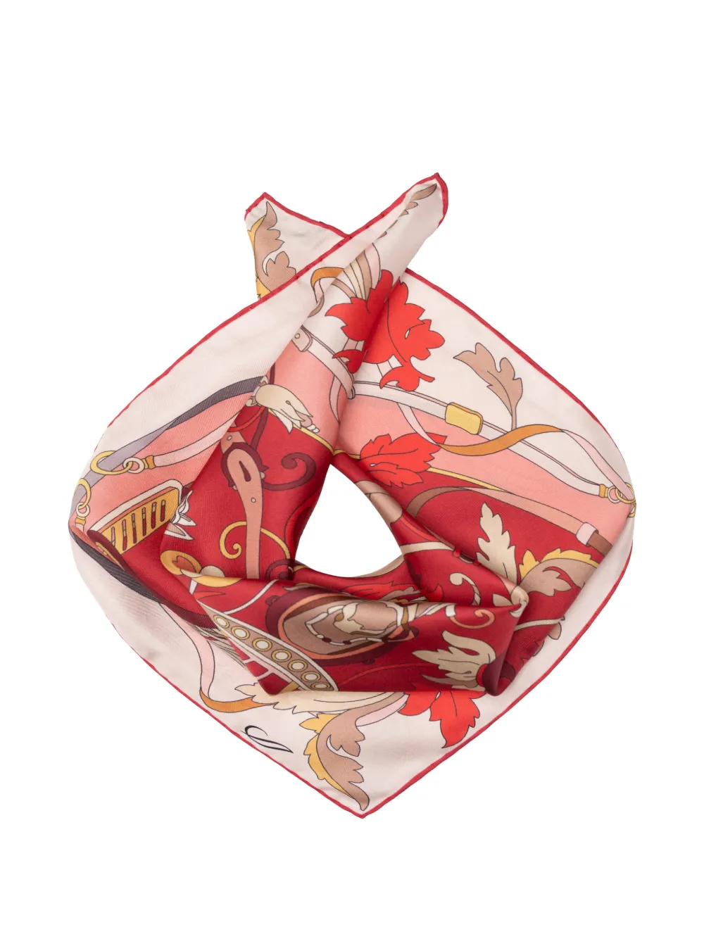 Elizabetta Elena silk bandana Rood