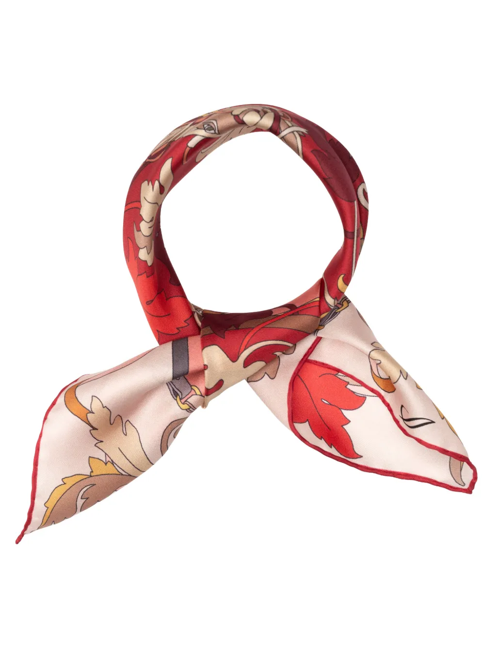 Elizabetta Elena silk bandana Rood