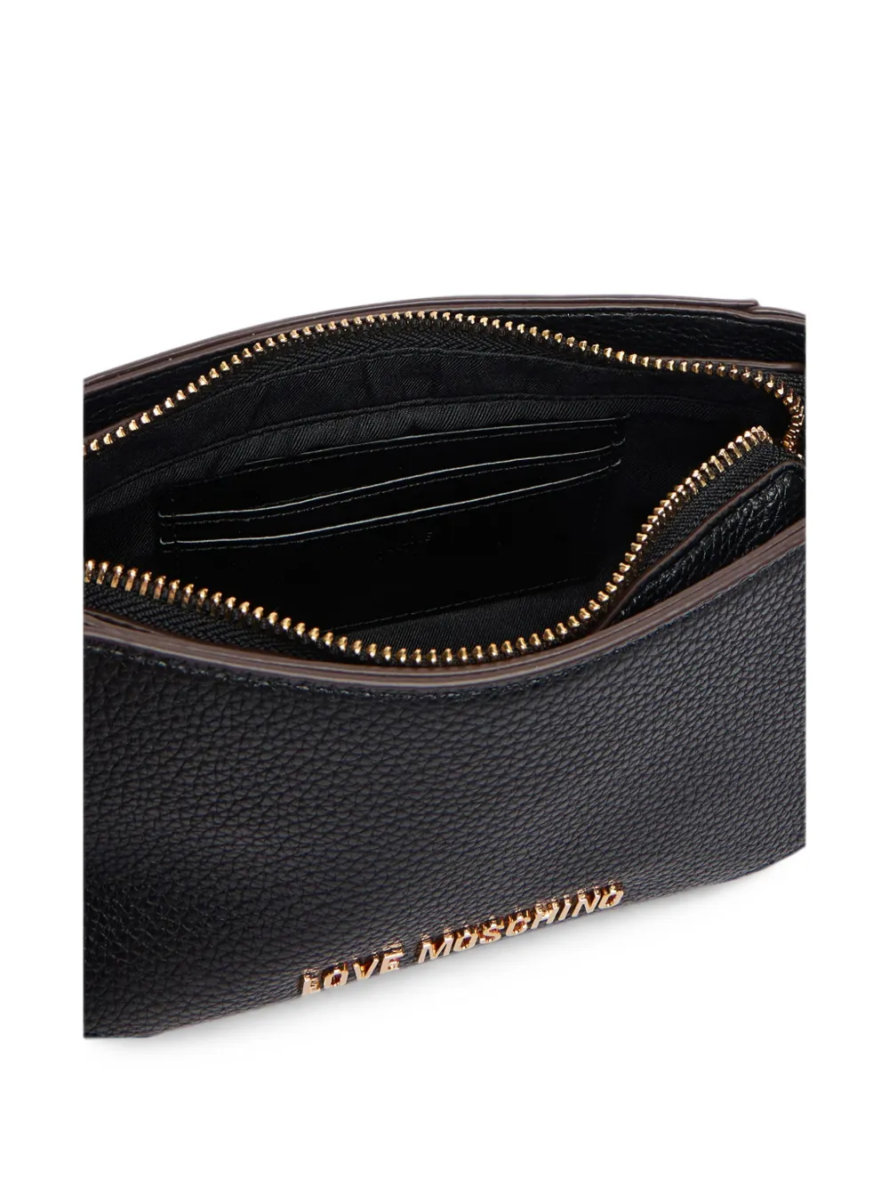 Love Moschino Crossbodytas met gespdetail en textuur Zwart