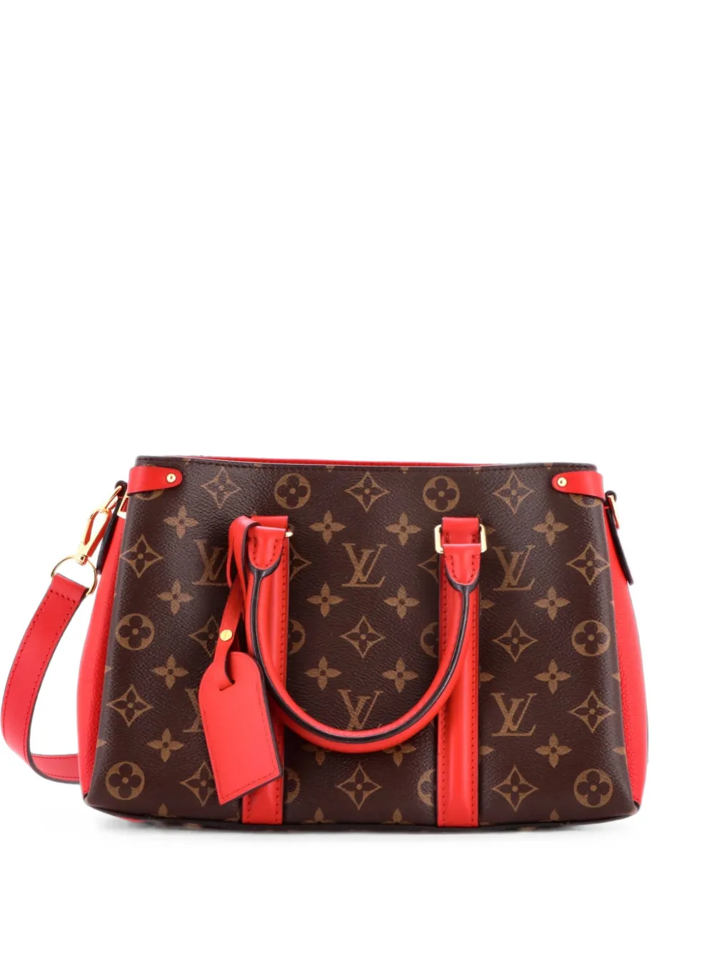 Louis Vuitton Pre-Owned Soufflot Tote Monogram Canvas with Leather BB satchel - Rosso