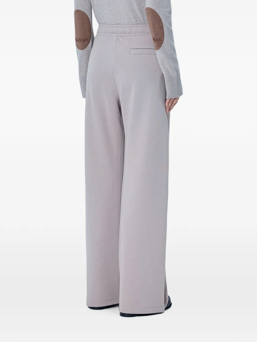 Max Mara wide-leg drawstring track pants Grijs