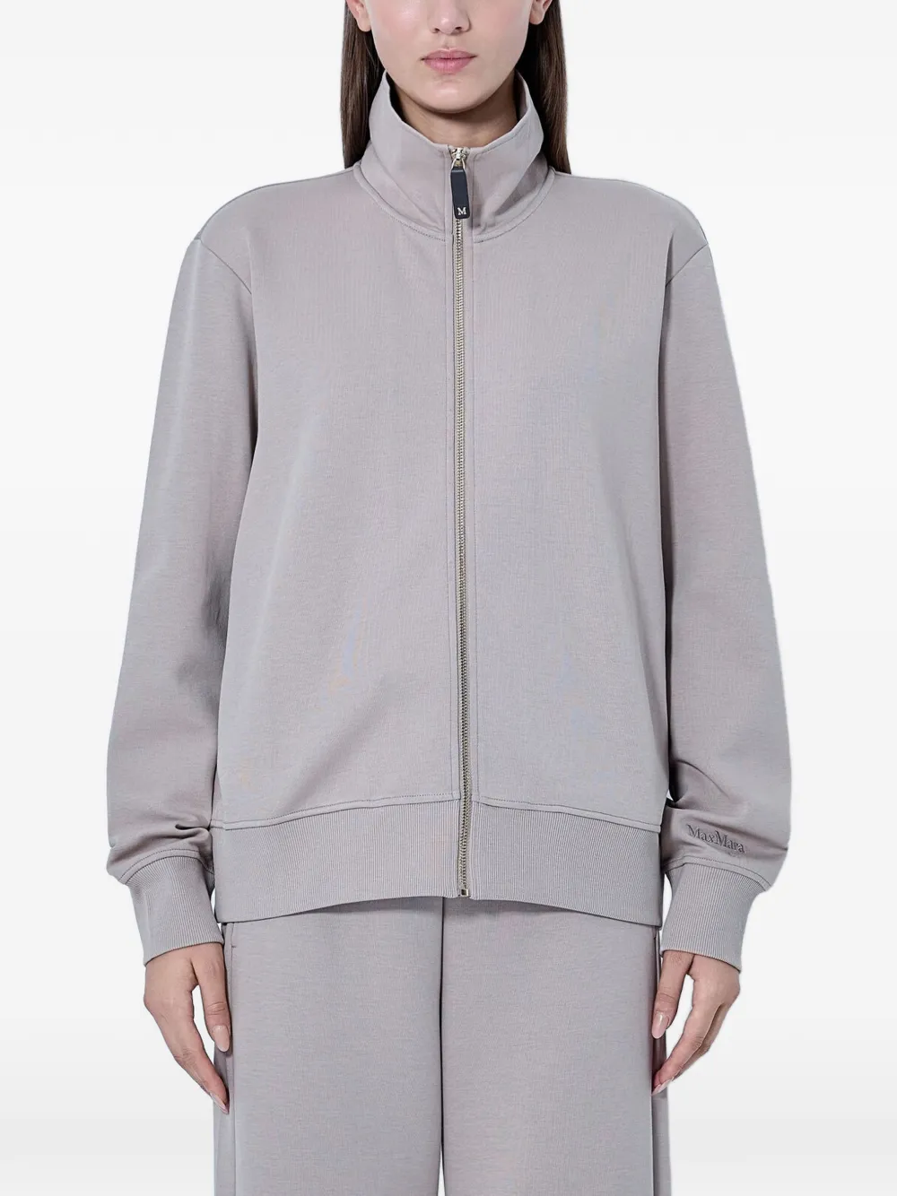Max Mara high-neck zipped sweatshirt