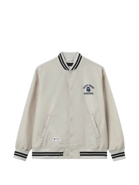 FINGERCROXX logo-print bomber jacket
