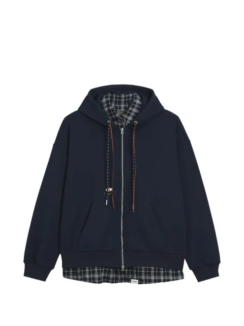 Musium Div. hoodie con efecto a capas y cierre