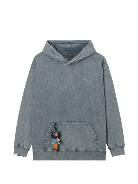 Musium Div. Acid-Wash-Hoodie mit Logo-Prägung
