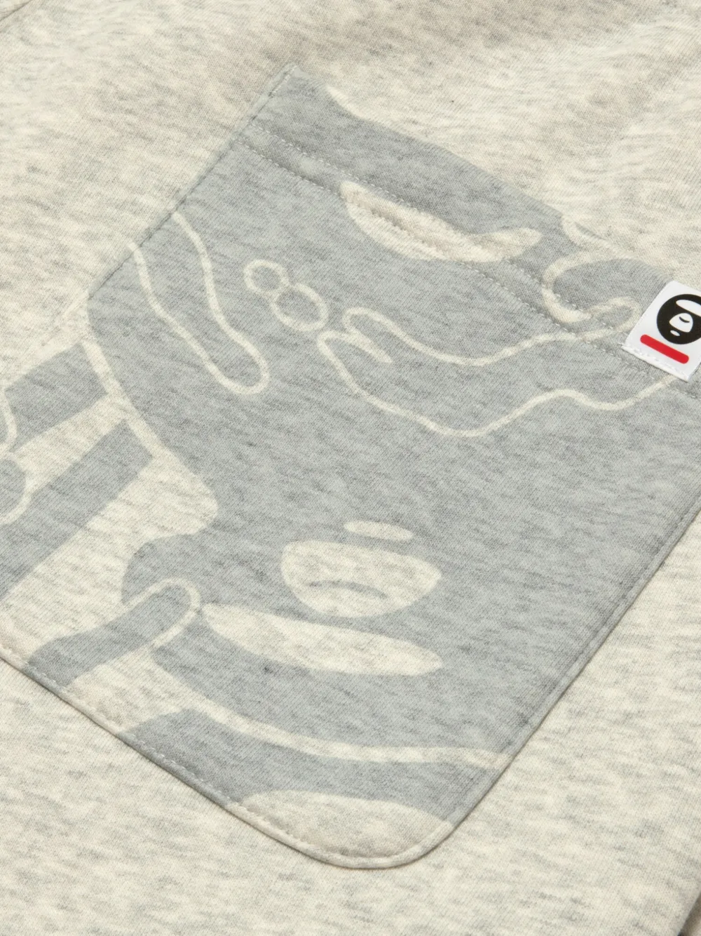 AAPE BY *A BATHING APE Trainingsbroek met logopatch Grijs