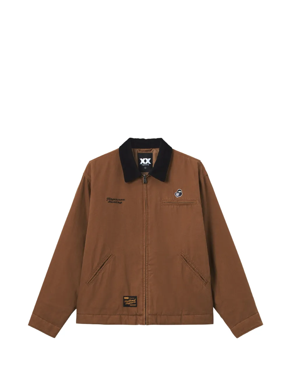 FINGERCROXX Jacke mit Cordkragen - Braun