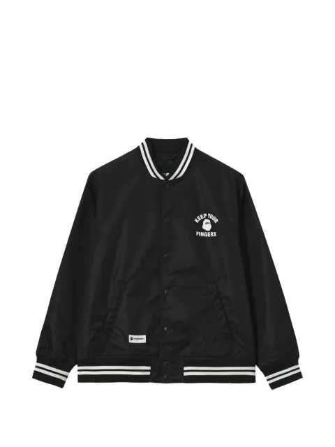 FINGERCROXX logo-print bomber jacket