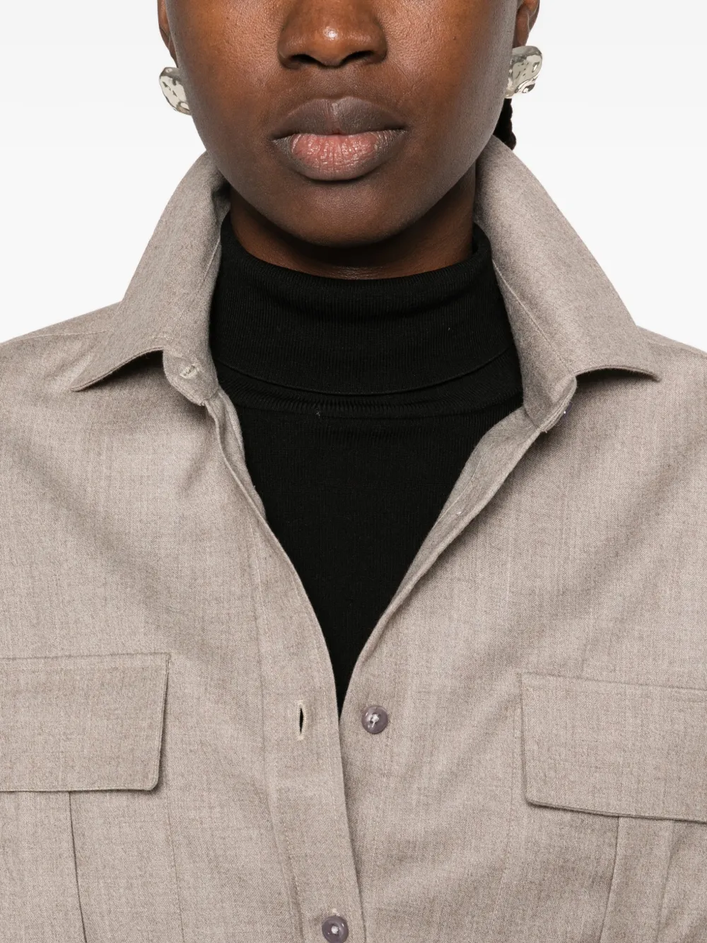 Tagliatore button-down long-sleeve shirt Beige