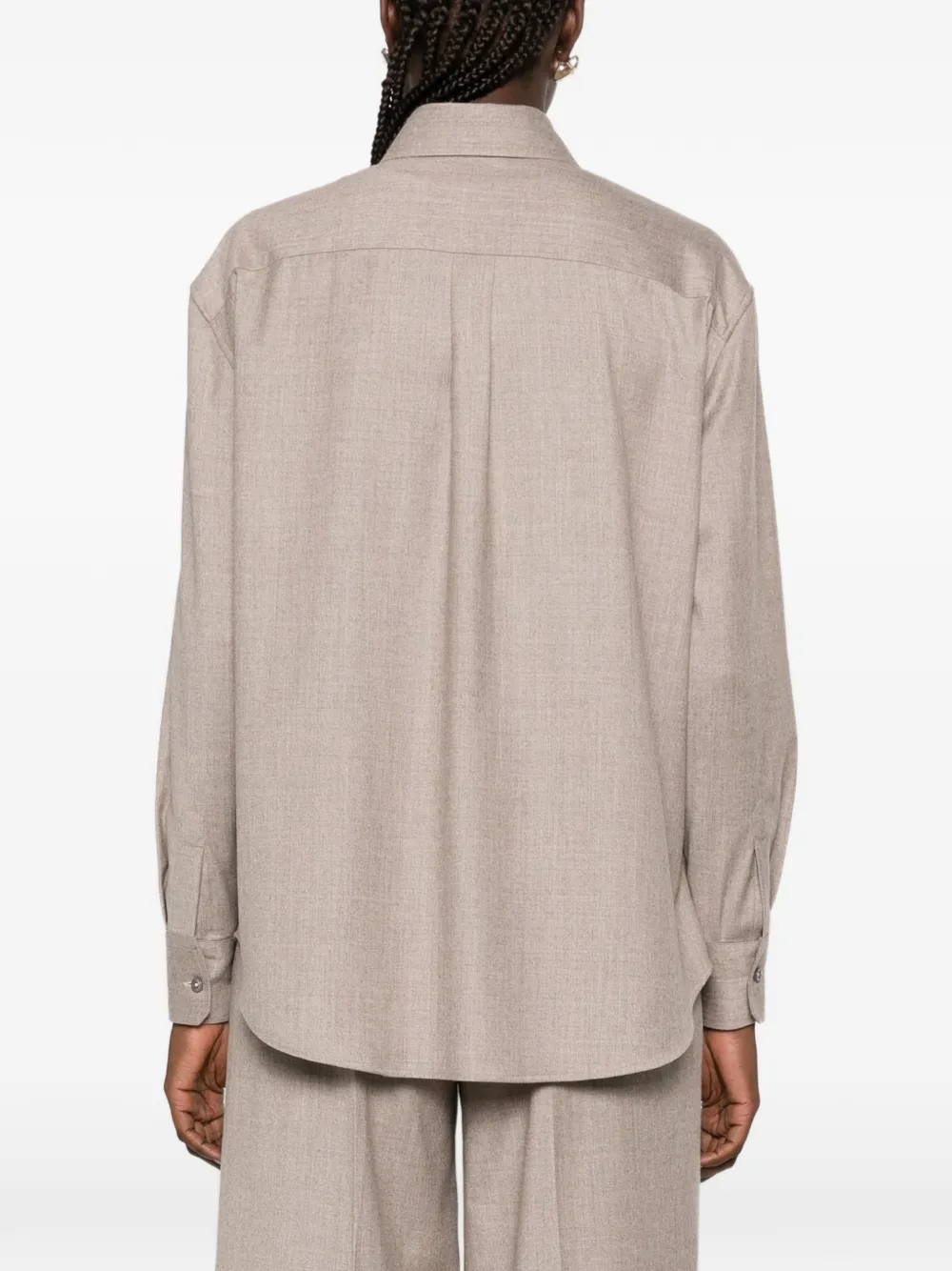 Tagliatore button-down long-sleeve shirt Beige