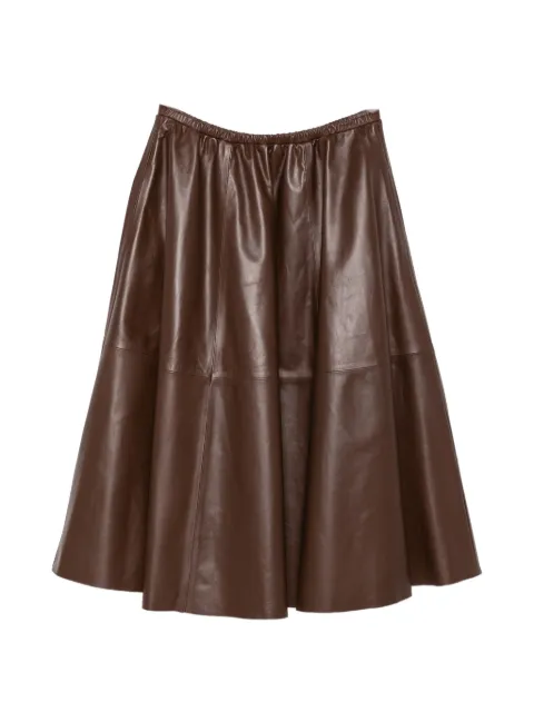 Alberta Ferretti panelled leather maxi skirt