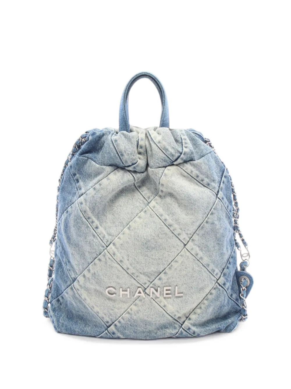 CHANEL Pre-Owned 2021 22 quilted backpack - Blu