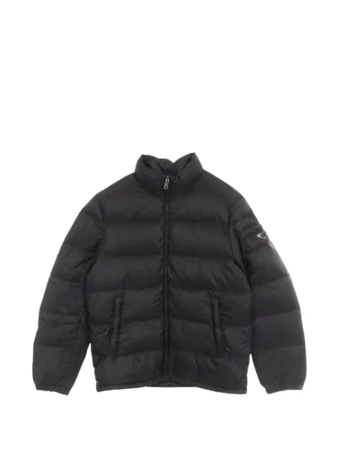 Prada Pre-Owned 2000s logo-plate quilted jacket