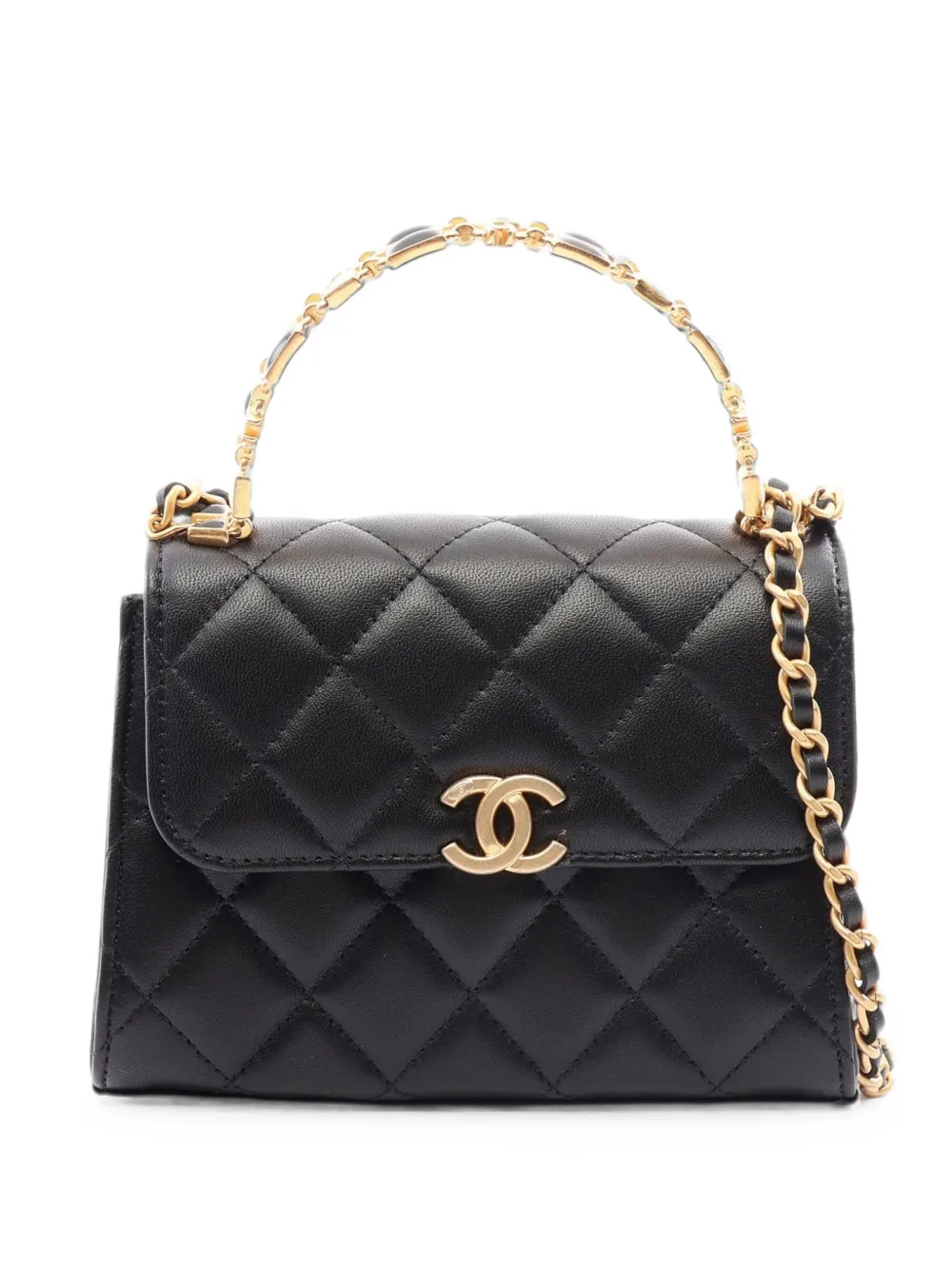 CHANEL Pre-Owned 2021 diamond-quilting tote bag - Nero
