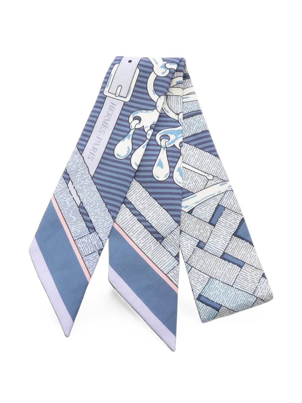Hermès Pre-Owned 2000s Mors à Jouets Chemise scarf - Bleu