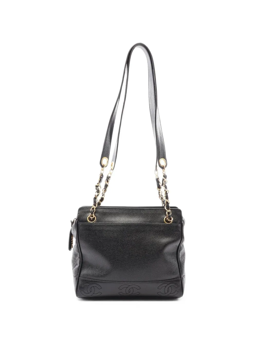 CHANEL Pre-Owned 1996-1997 Triple CC-logo shoulder bag - Nero