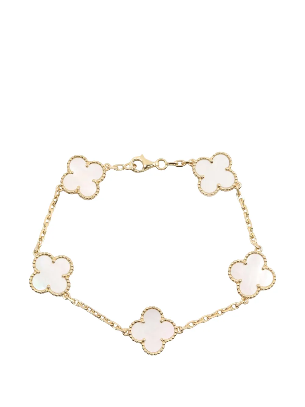 Van Cleef & Arpels Pre-Owned 2010s Vintage Alhambra mother-of-pearl bracelet - Gold
