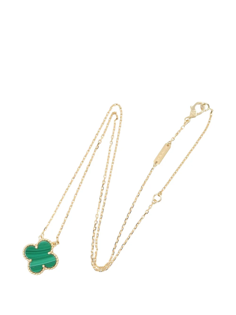 Van Cleef & Arpels Pre-Owned 2010s Vintage Alhambra malachite necklace - Gold