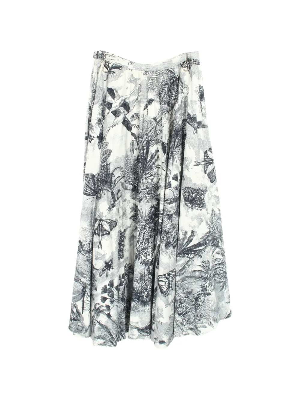 Christian Dior Pre-Owned 2000s Toile de Jouy midi skirt - Blanc