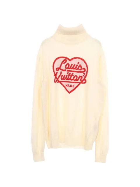 Louis Vuitton Pre-Owned 2010s Intarsia Heart roll-neck sweater