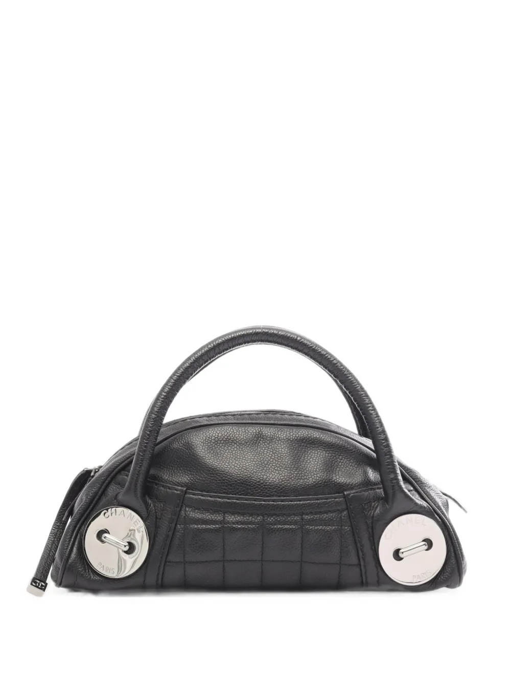 CHANEL Pre-Owned 2004-2005 Chocolate Bar button Boston bag - Nero