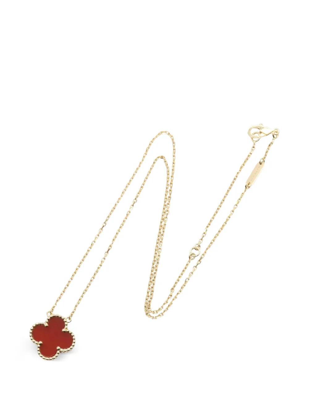 Van Cleef & Arpels Pre-Owned 2010s Alhambra carnelian necklace - Gold