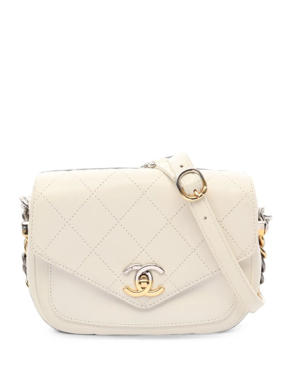 CHANEL Pre-Owned 2019 Matelassé chain shoulder bag - Toni neutri