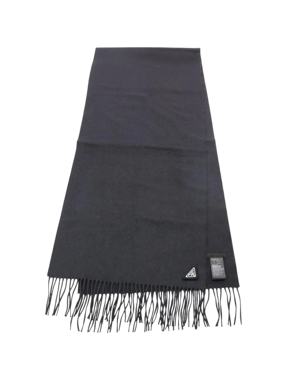 Prada Pre-Owned 2010s triangle logo scarf - Nero