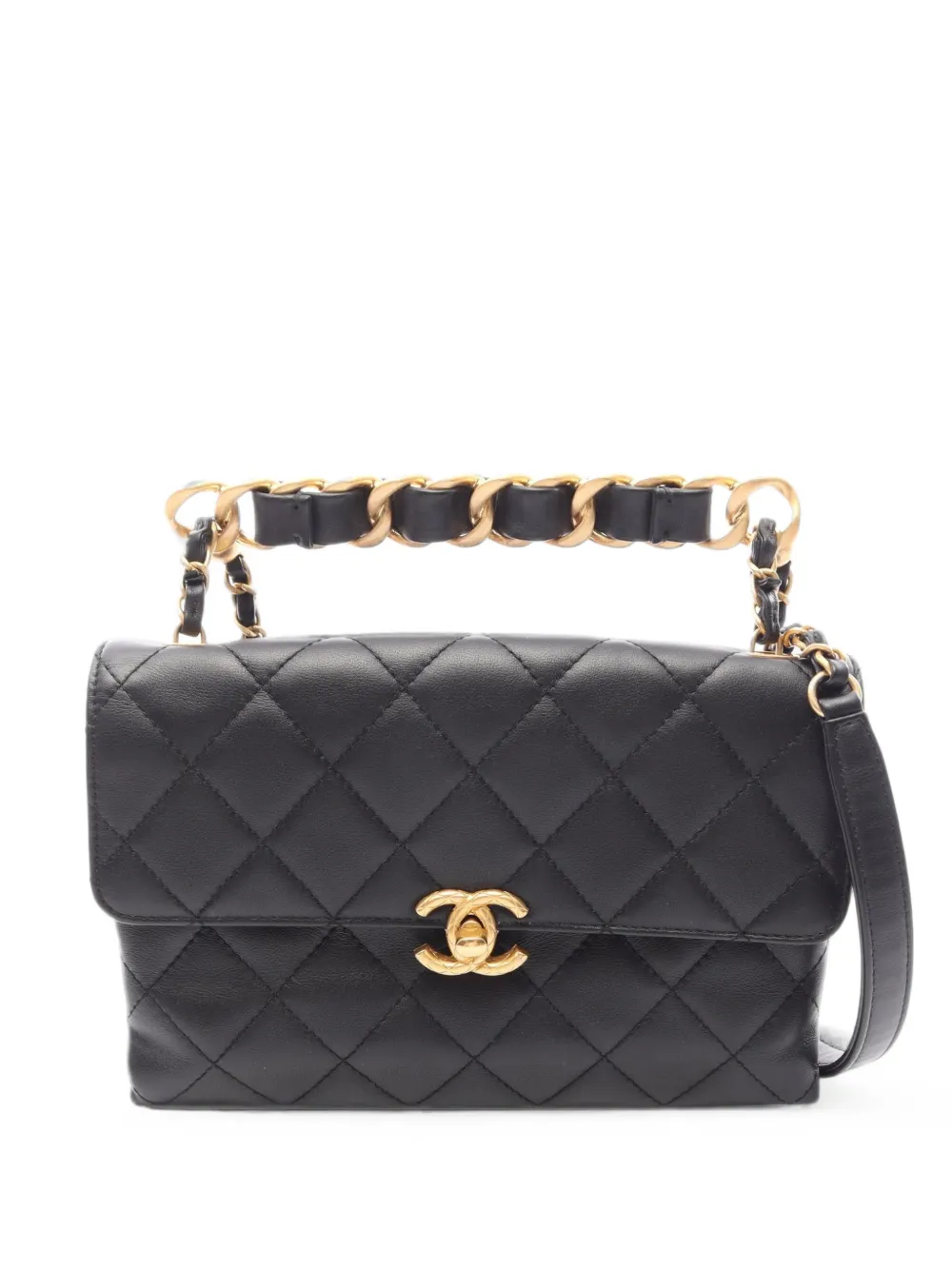 CHANEL Pre-Owned 2021 small matelassé flap shoulder bag - Nero