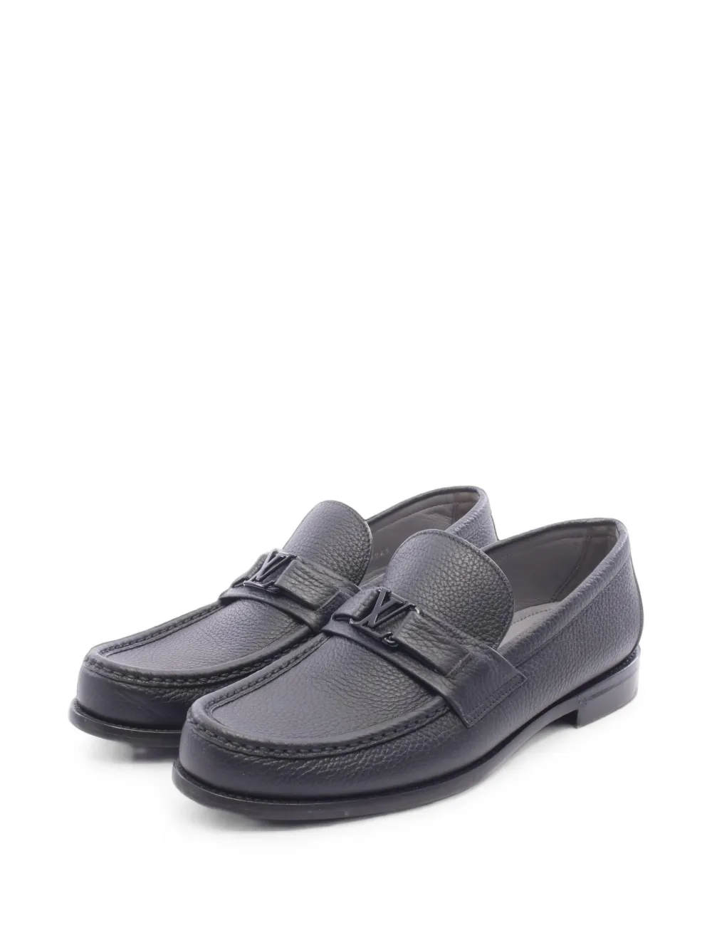 Louis Vuitton Pre-Owned Major leather loafers - Noir Louis Vuitton Pre-Owned Major leather loafers - Noir