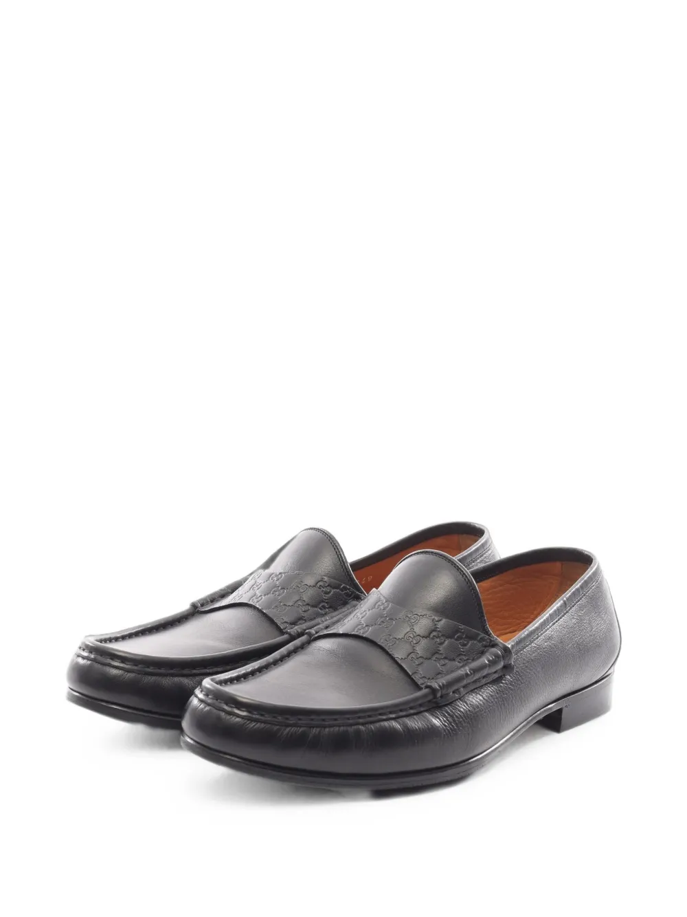 Gucci Pre-Owned 2000s Micro GG Guccissima loafers - Noir Gucci Pre-Owned 2000s Micro GG Guccissima loafers - Noir