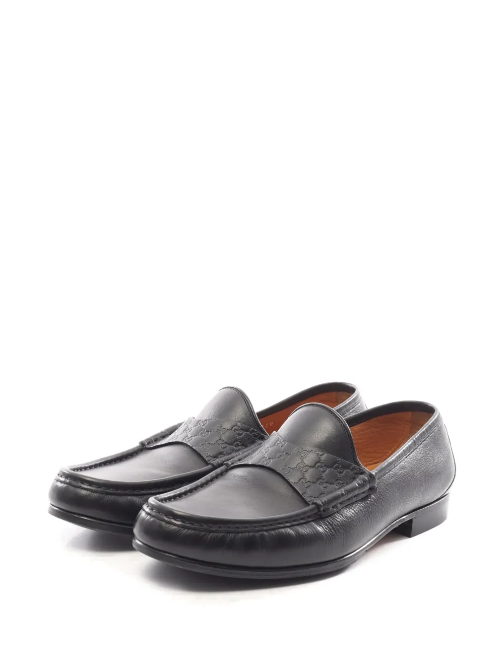 Gucci Pre-Owned 2000s Micro GG Guccissima loafers - Black